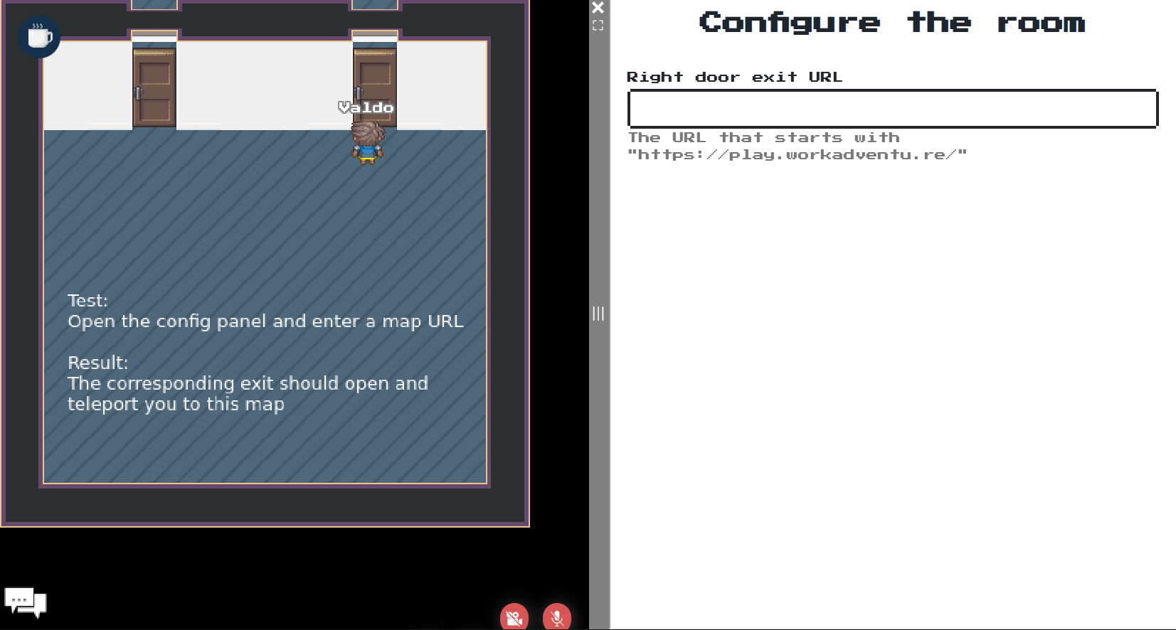 Local configuration panel