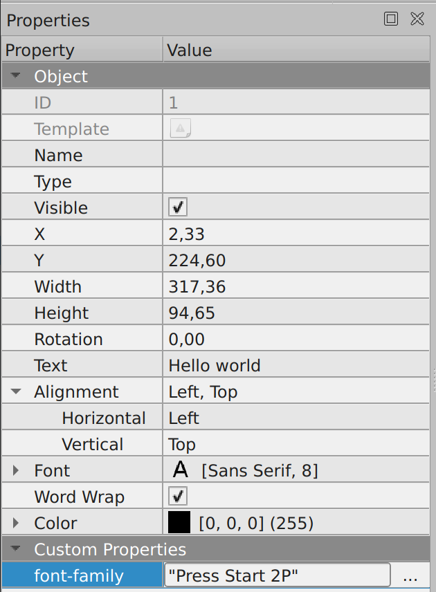 The "font-family" property