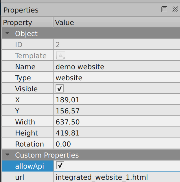 A "website" object that can communicate using the Iframe API