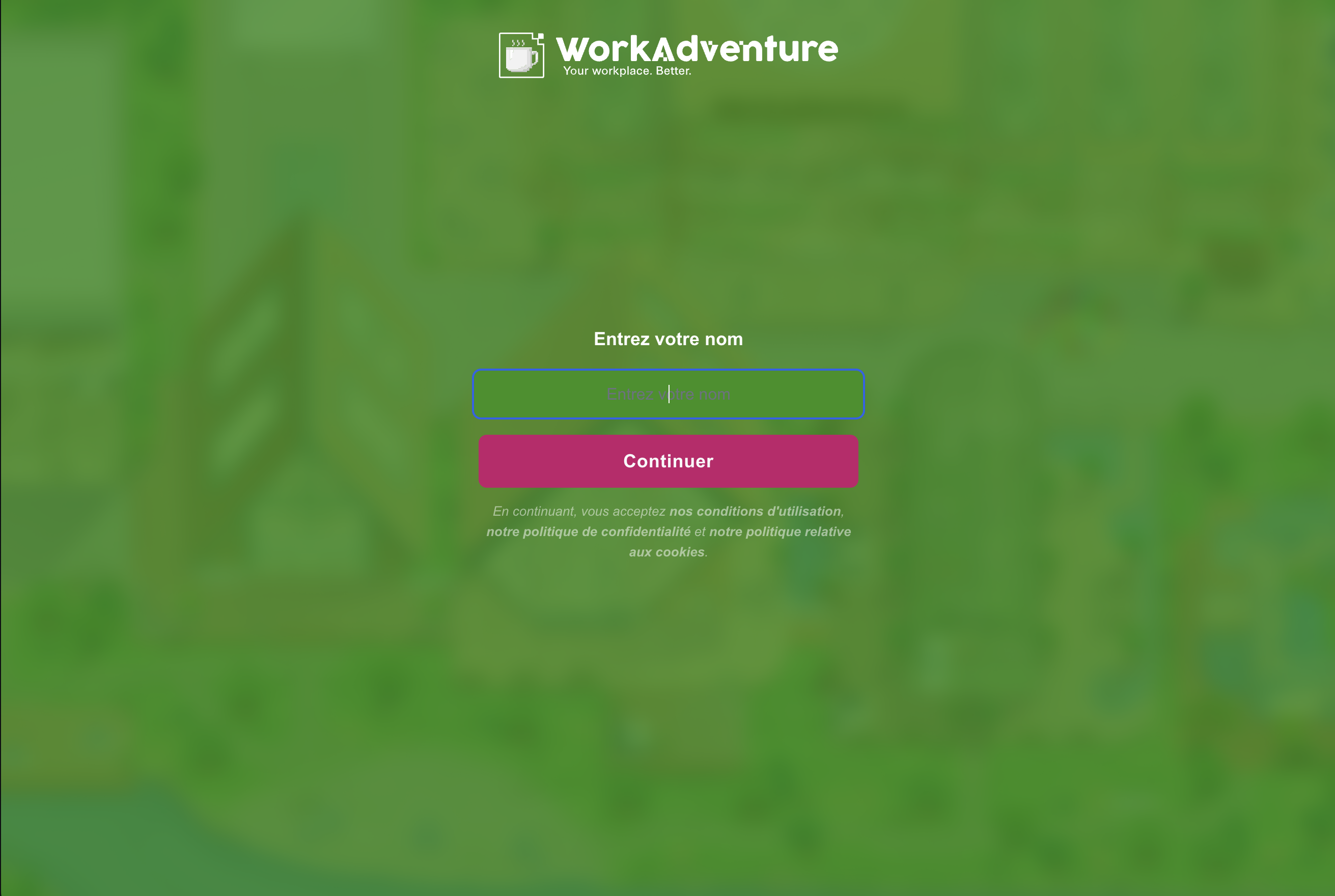 WorkAdventure color on woka scene